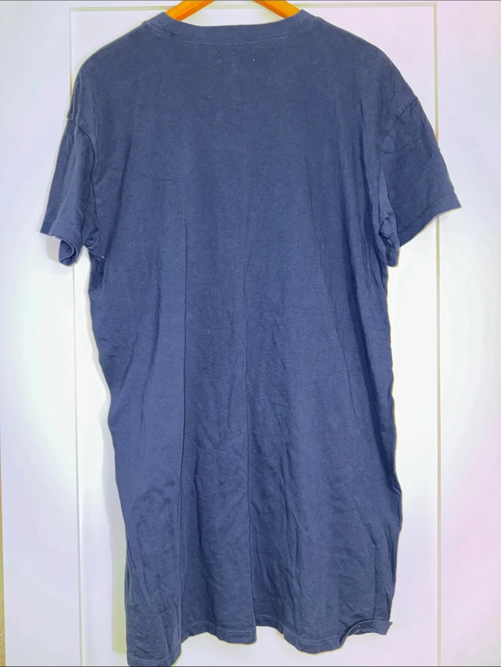 Madewell Womens Navy Short Sleeve Shift T shirt Dress Sz XL